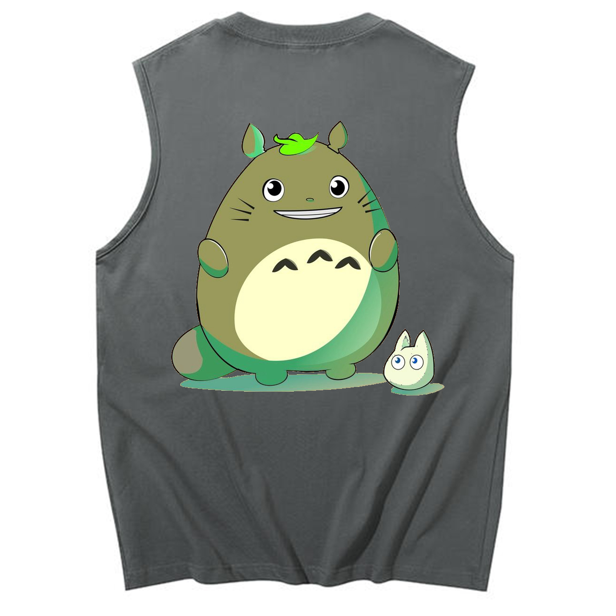 （画像用） となりのトトロ 草壁メイ 草壁サツキ My Neighbor Totoro Satsuki Kusakabe Mei Kusakabe コットン100％タンクトップ（背面プリント）